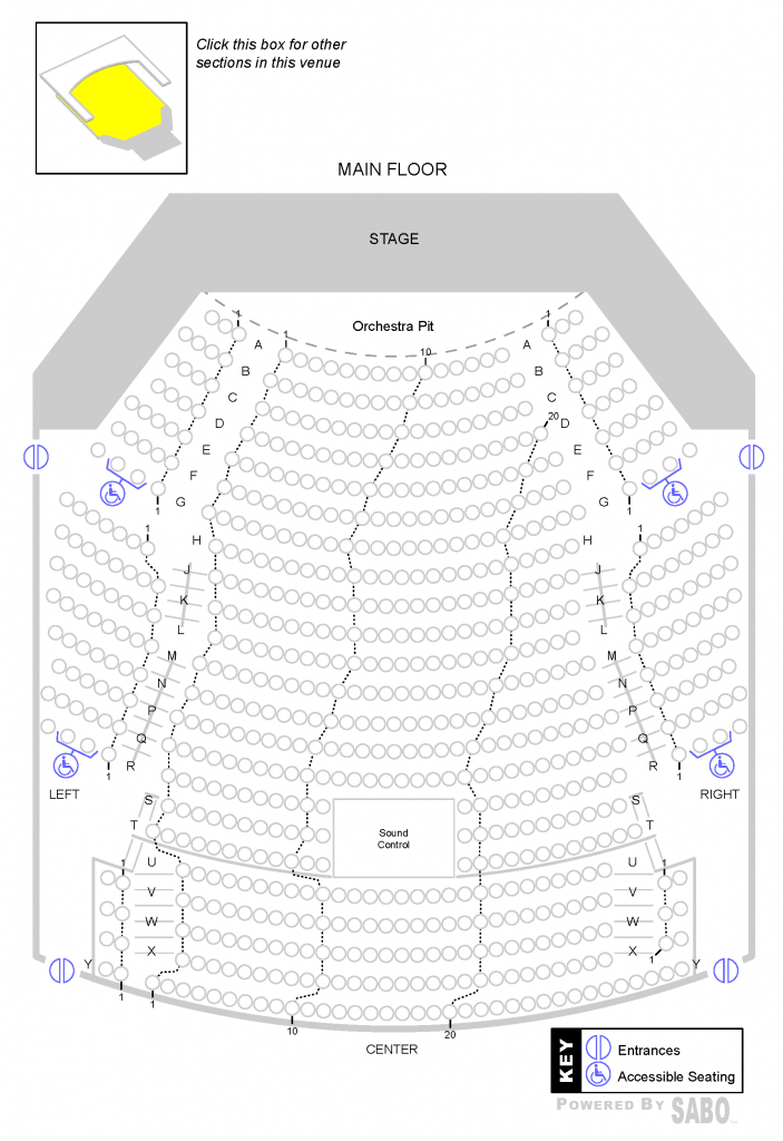 Seating Chart Marion Cultural And Civic Center City Of